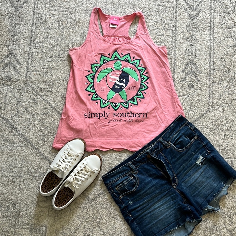 Simply Southern turtle racerback tank